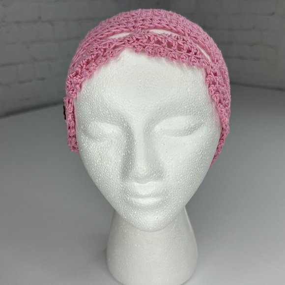 Created by Cyd‎ Juliet Pink Crochet Beanie Cotton Open Weave Scalloped Hat NEW main image 8